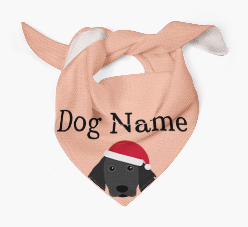 Peeking Christmas Icon: Personalized {breedFullName} Bandana