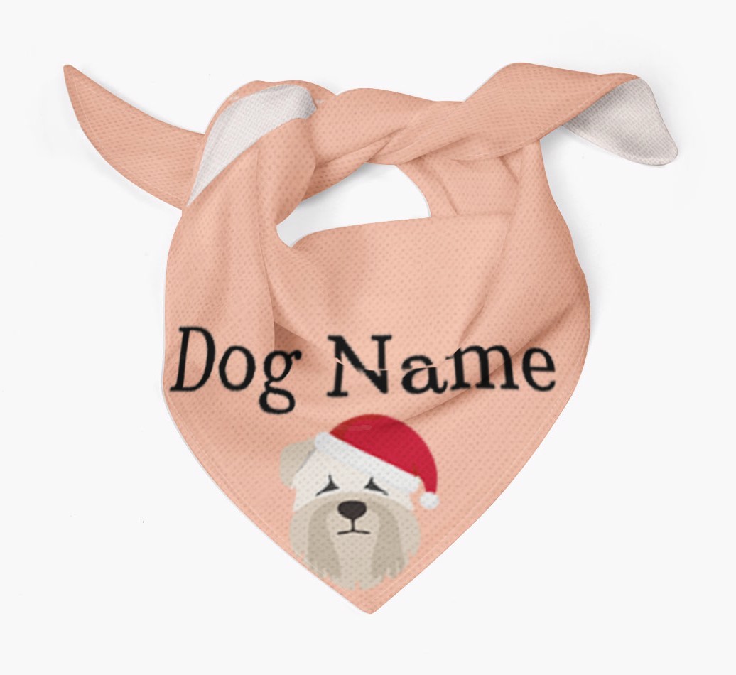 Peeking Christmas Icon: Personalized {breedFullName} Bandana