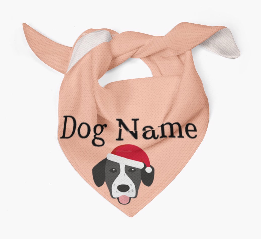 Peeking Christmas Icon: Personalized {breedFullName} Bandana