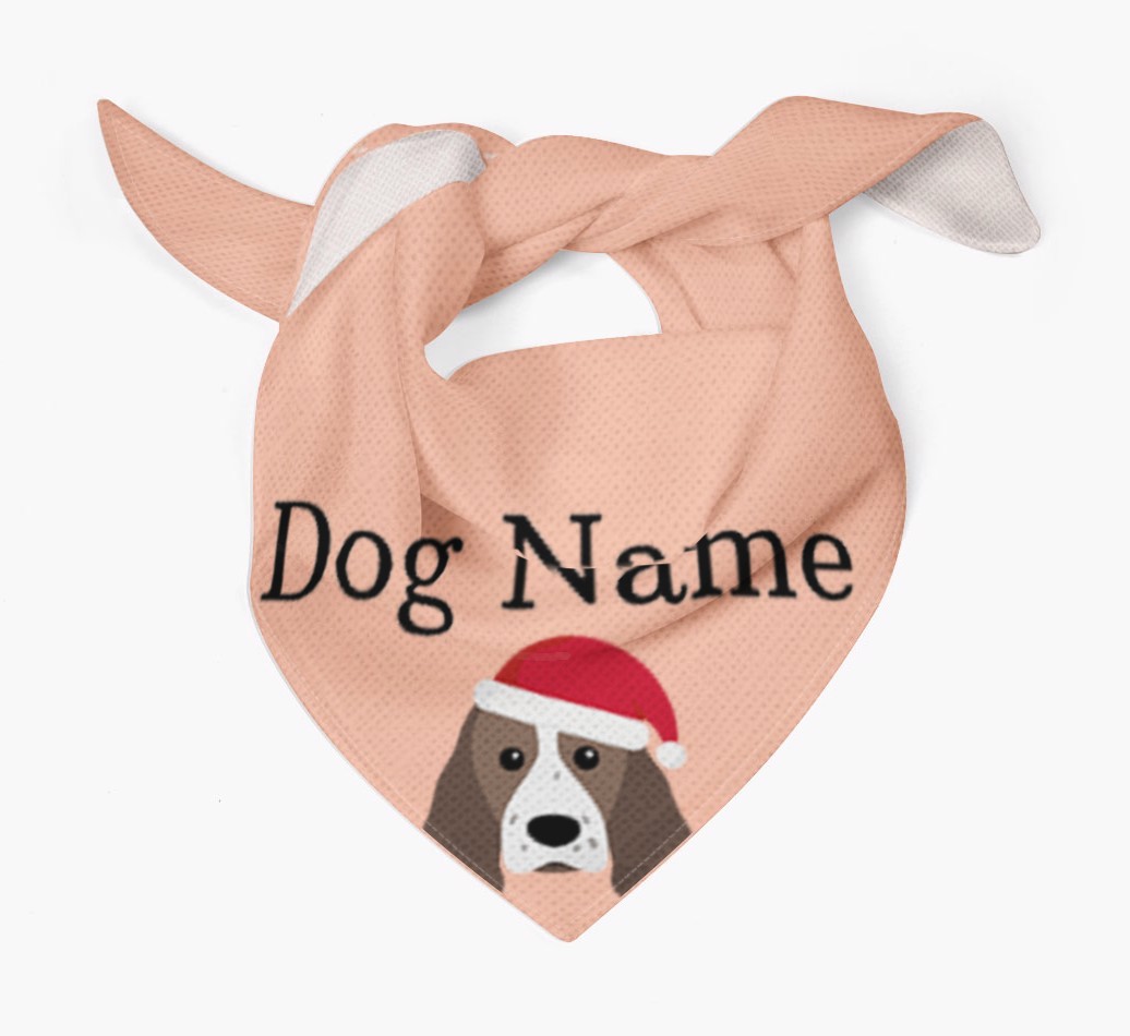 Peeking Christmas Icon: Personalized {breedFullName} Bandana