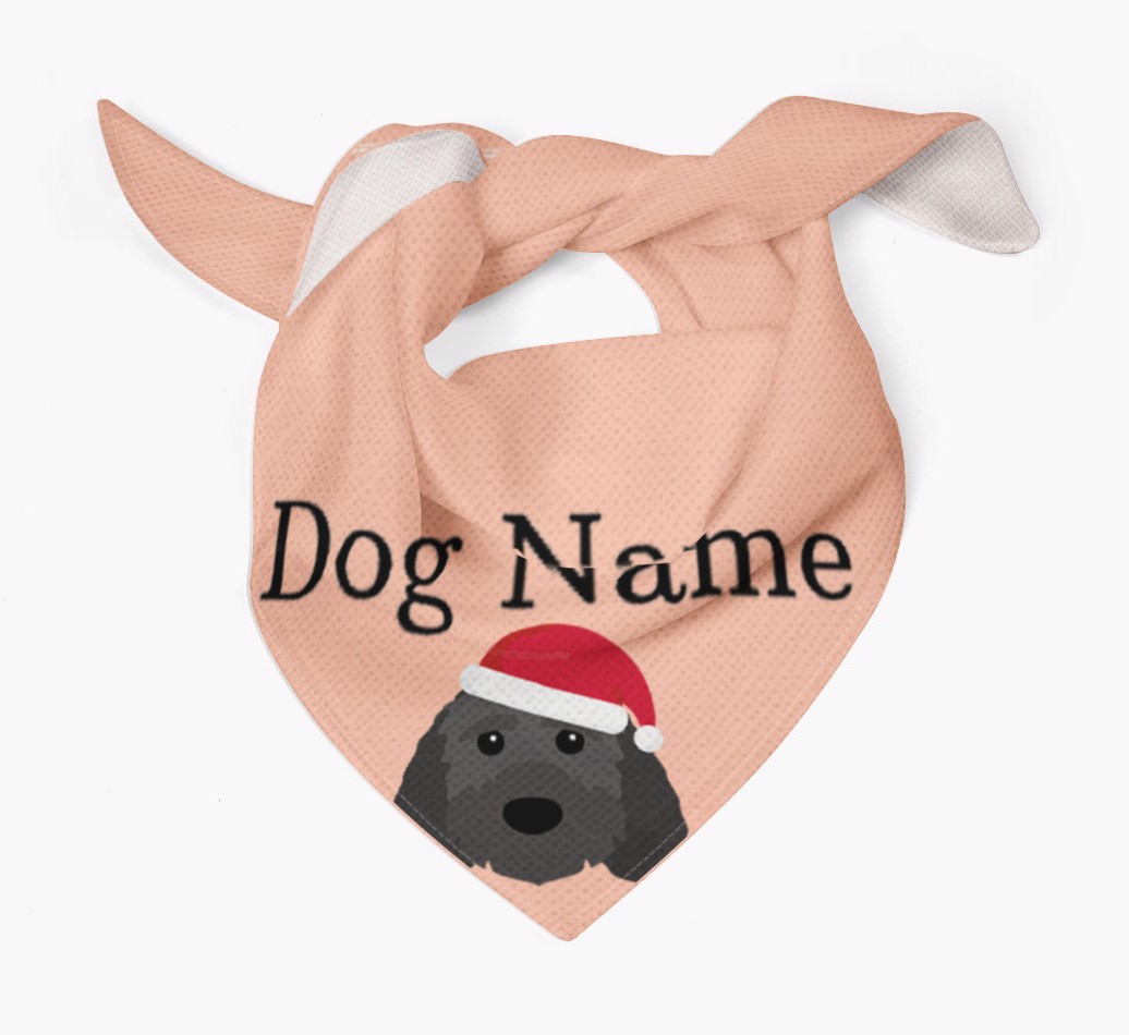 Peeking Christmas Icon: Personalized {breedFullName} Bandana
