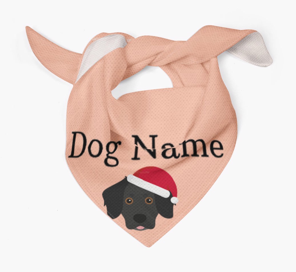 Peeking Christmas Icon: Personalized {breedFullName} Bandana