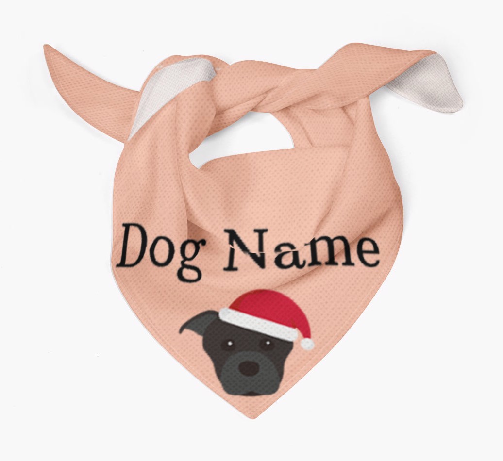 Peeking Christmas Icon: Personalized {breedFullName} Bandana