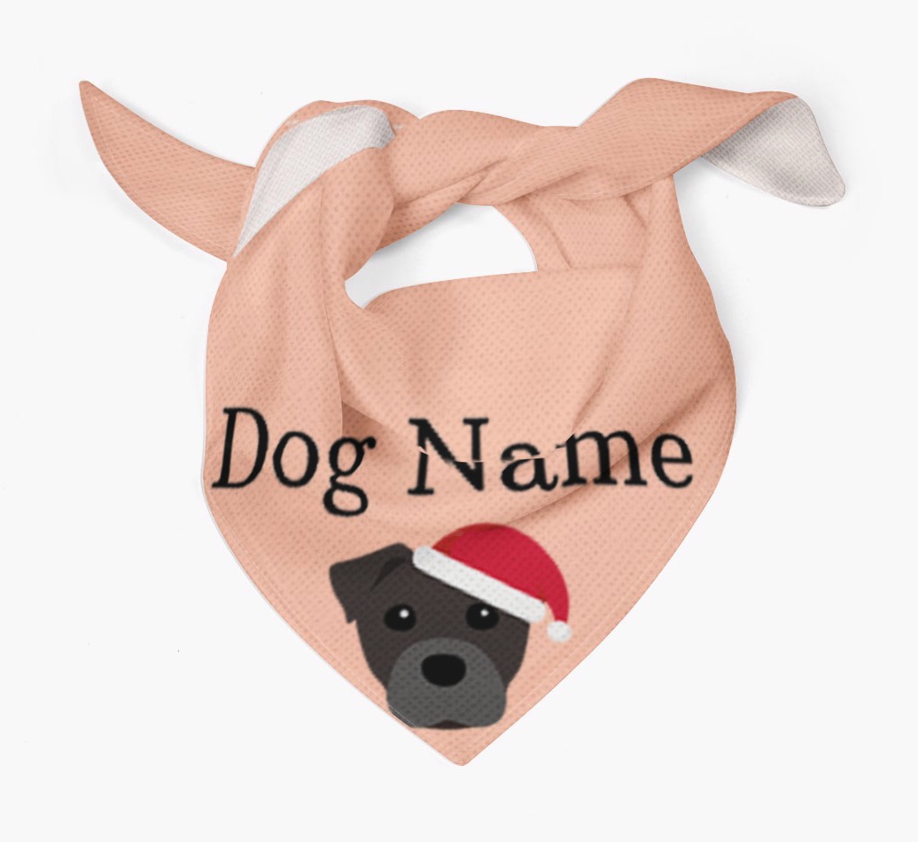 Peeking Christmas Icon: Personalized {breedFullName} Bandana