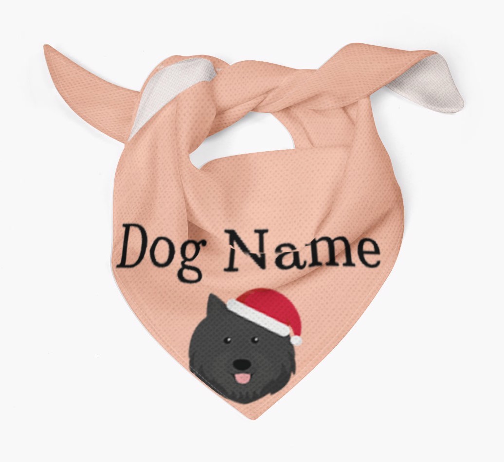 Peeking Christmas Icon: Personalized {breedFullName} Bandana