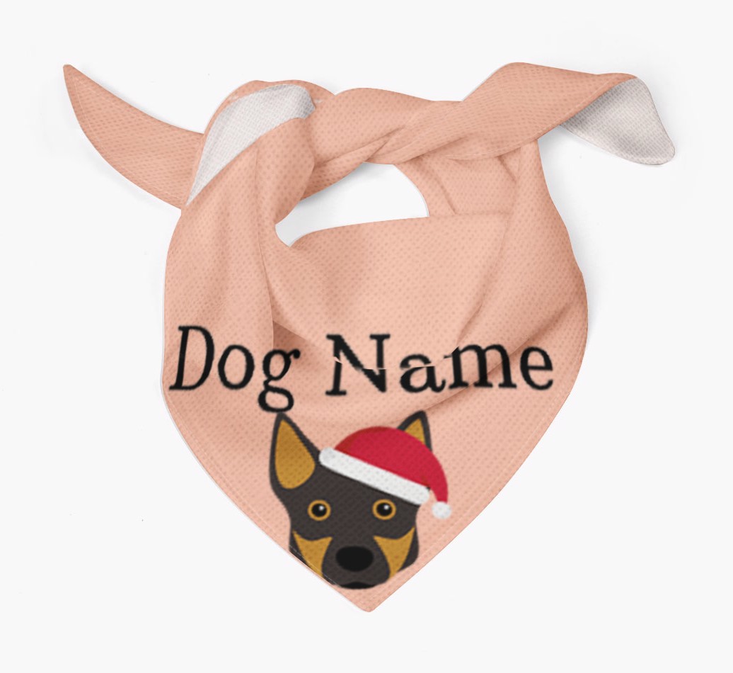 Peeking Christmas Icon: Personalized {breedFullName} Bandana