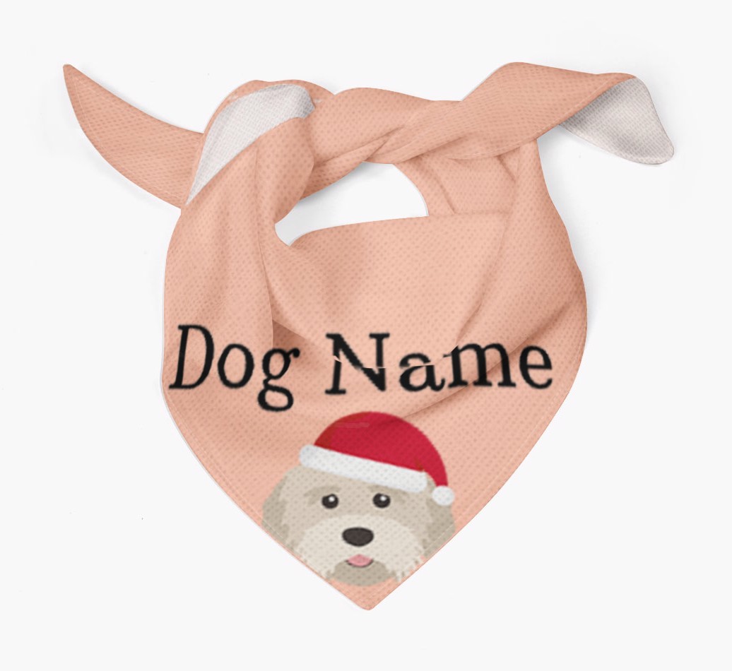 Peeking Christmas Icon: Personalised {breedFullName} Bandana