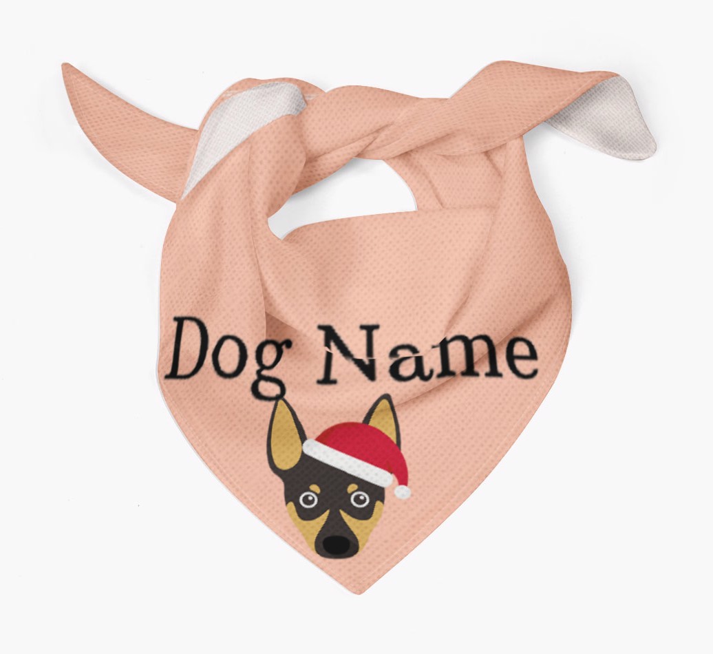 Peeking Christmas Icon: Personalised {breedFullName} Bandana