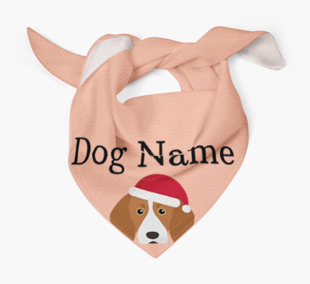 Peeking Christmas Icon: Personalized {breedFullName} Bandana