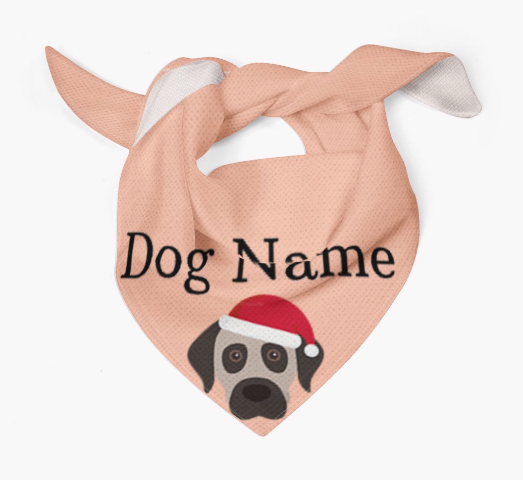 Peeking Christmas Icon: Personalized {breedFullName} Bandana