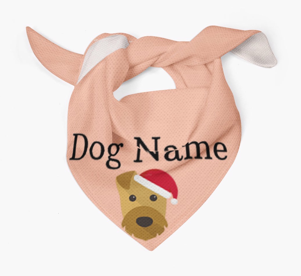 Peeking Christmas Icon: Personalized {breedFullName} Bandana