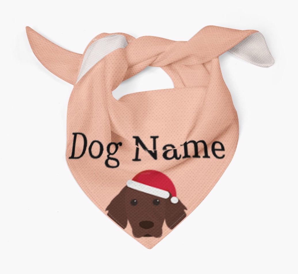 Peeking Christmas Icon: Personalized {breedFullName} Bandana