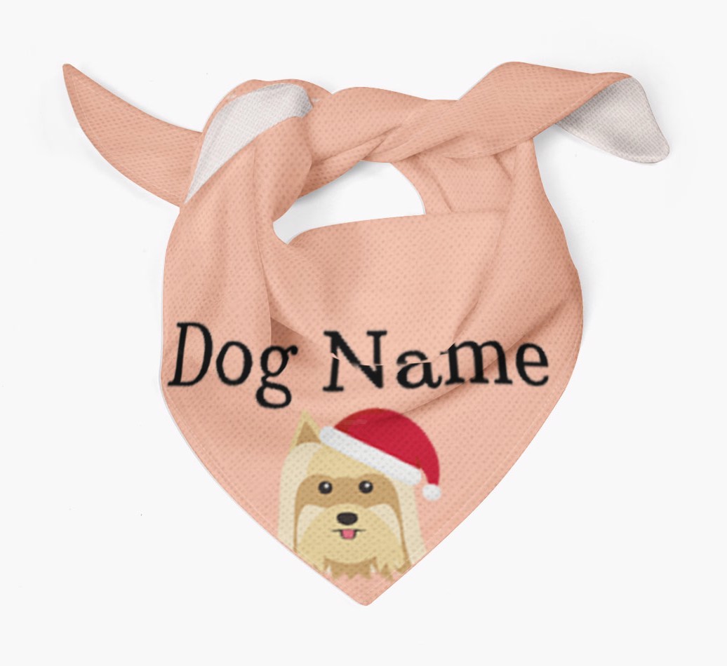 Peeking Christmas Icon: Personalized {breedFullName} Bandana