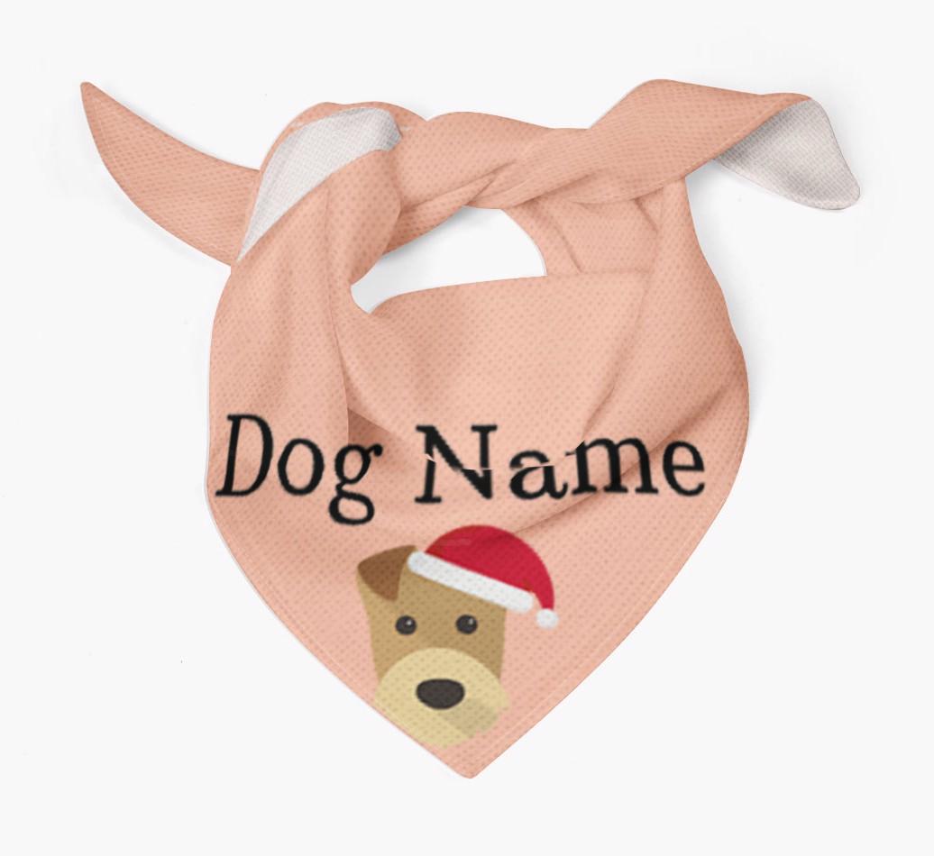 Peeking Christmas Icon: Personalized {breedFullName} Bandana