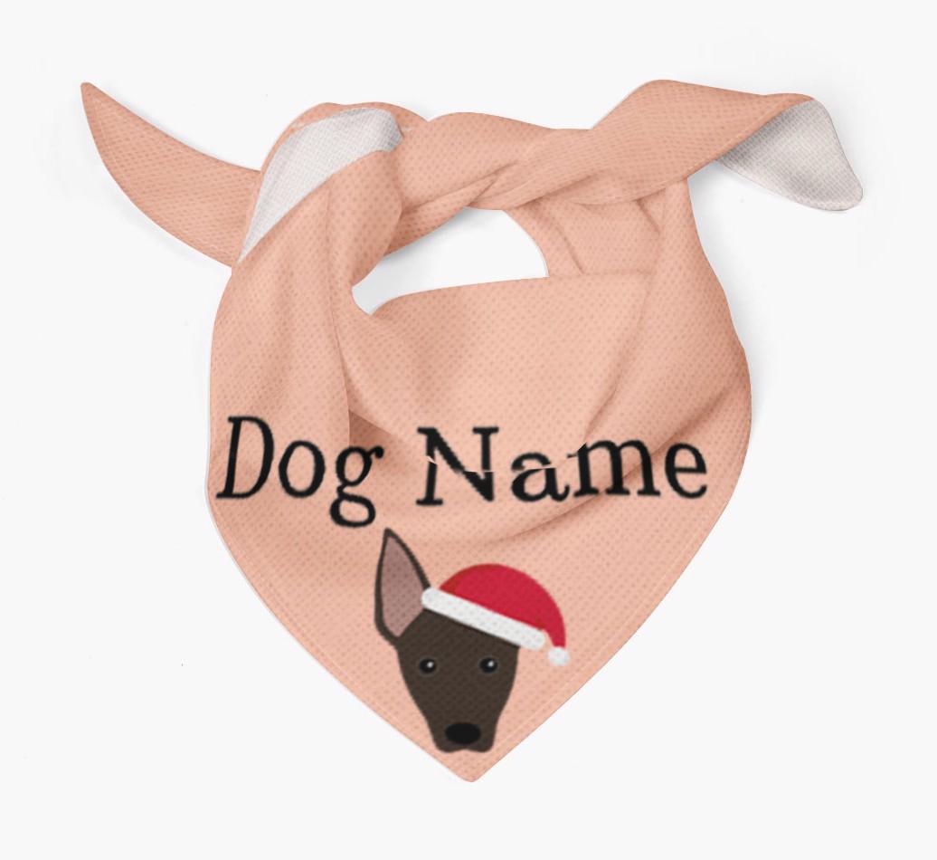 Peeking Christmas Icon: Personalized {breedFullName} Bandana