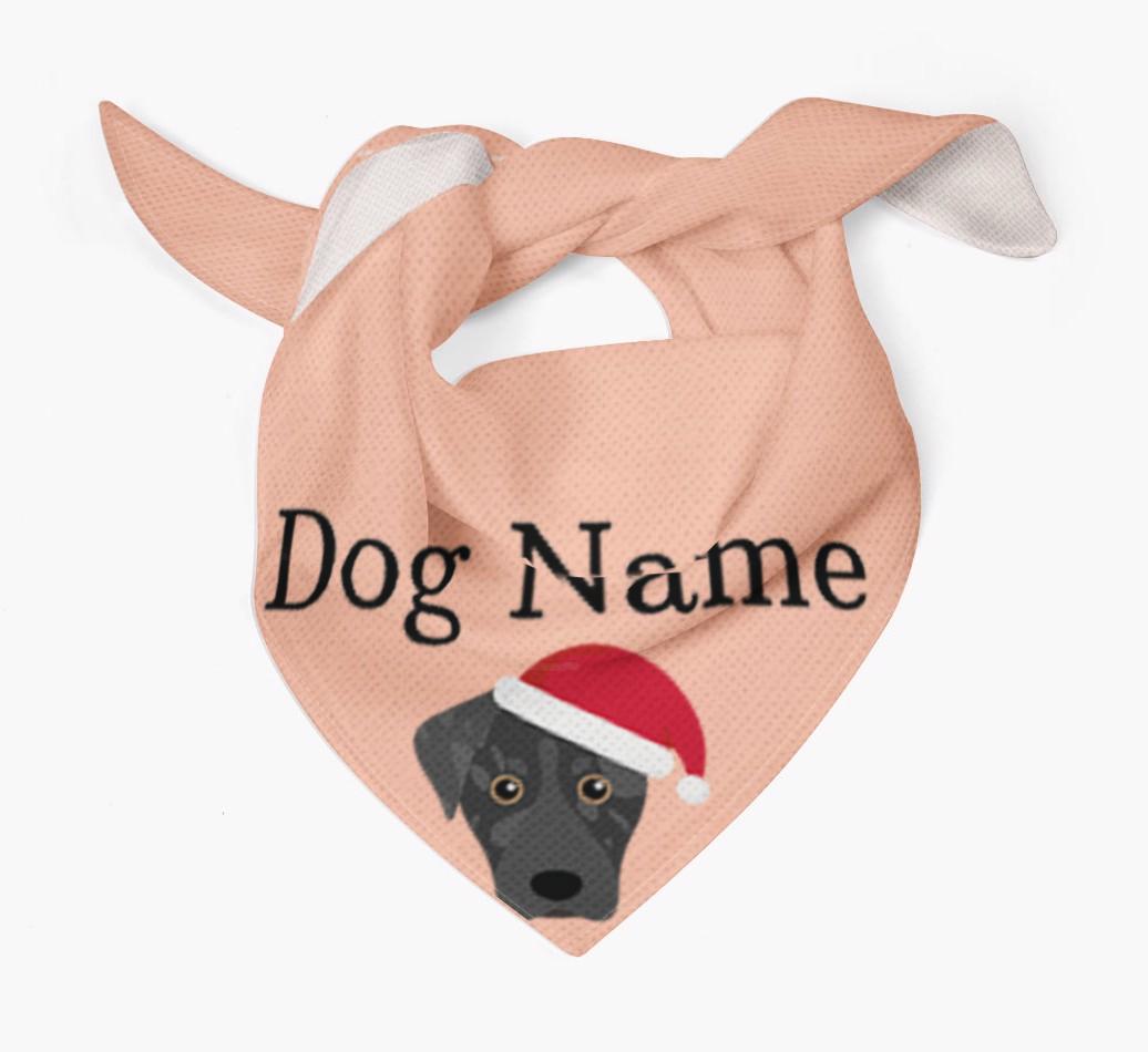 Peeking Christmas Icon: Personalized {breedFullName} Bandana