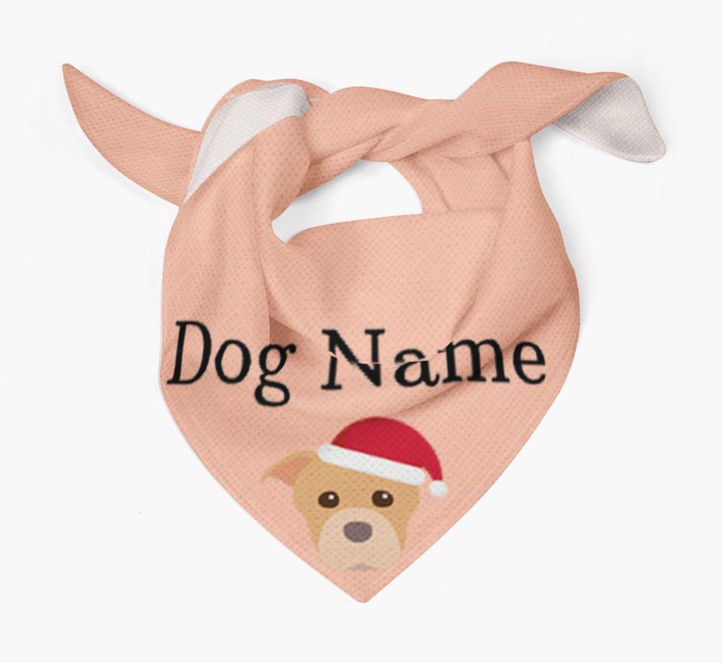 Peeking Christmas Icon: Personalized {breedFullName} Bandana