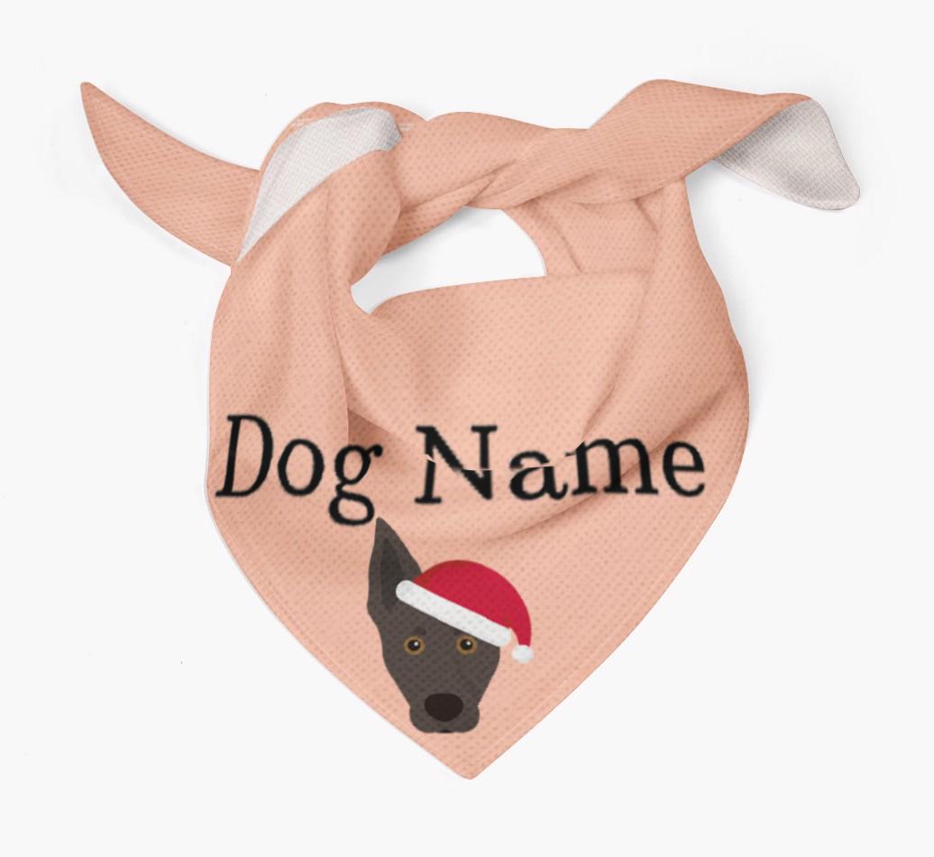 Peeking Christmas Icon: Personalized {breedFullName} Bandana