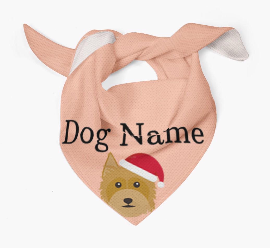 Peeking Christmas Icon: Personalized {breedFullName} Bandana