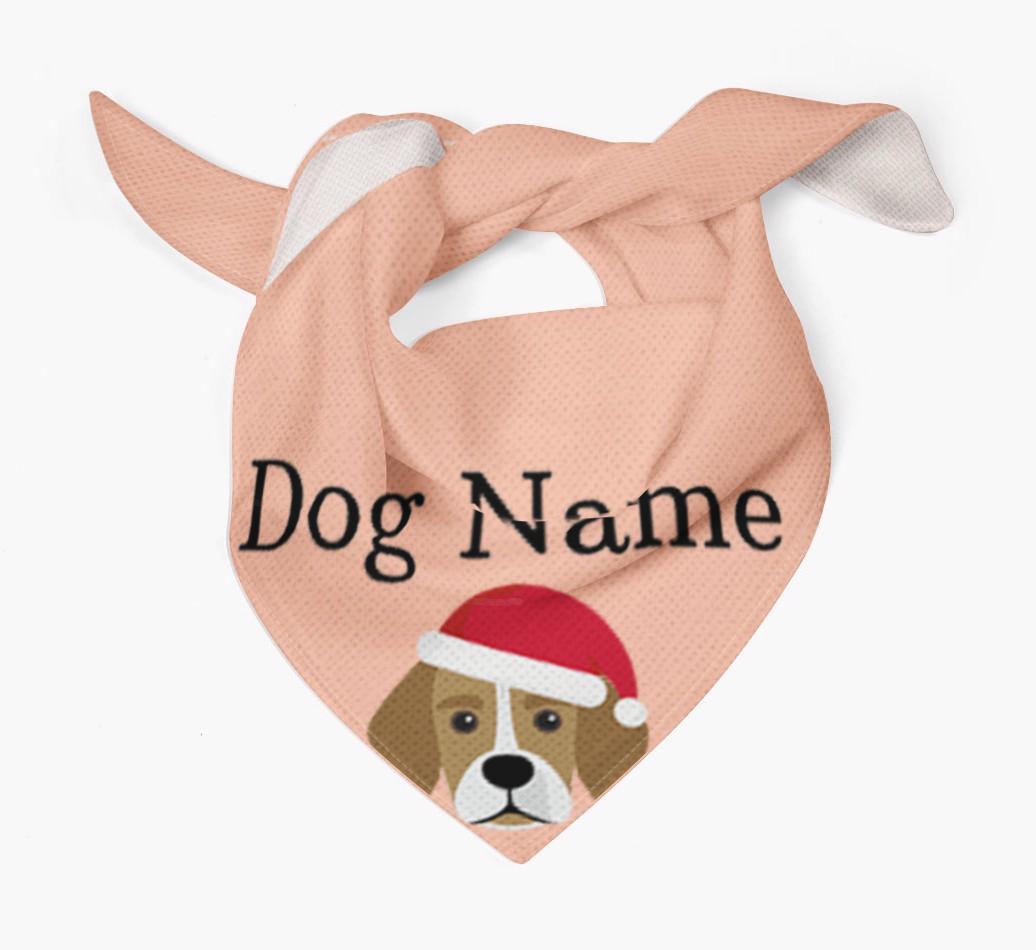Peeking Christmas Icon: Personalized {breedFullName} Bandana