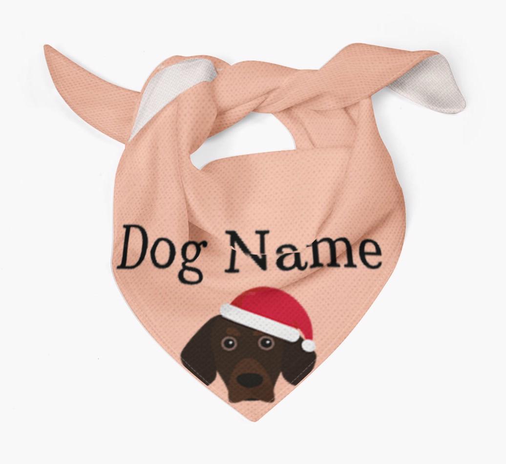 Peeking Christmas Icon: Personalized {breedFullName} Bandana