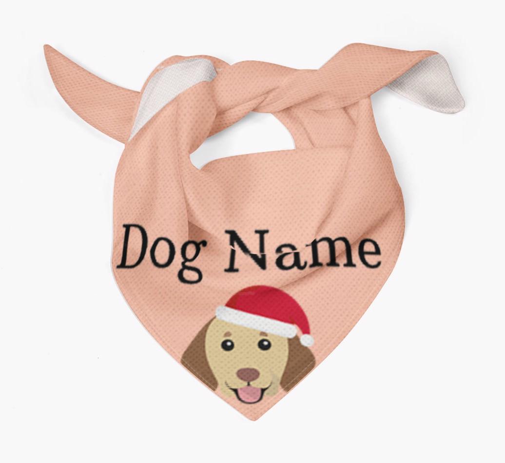 Peeking Christmas Icon: Personalized {breedFullName} Bandana