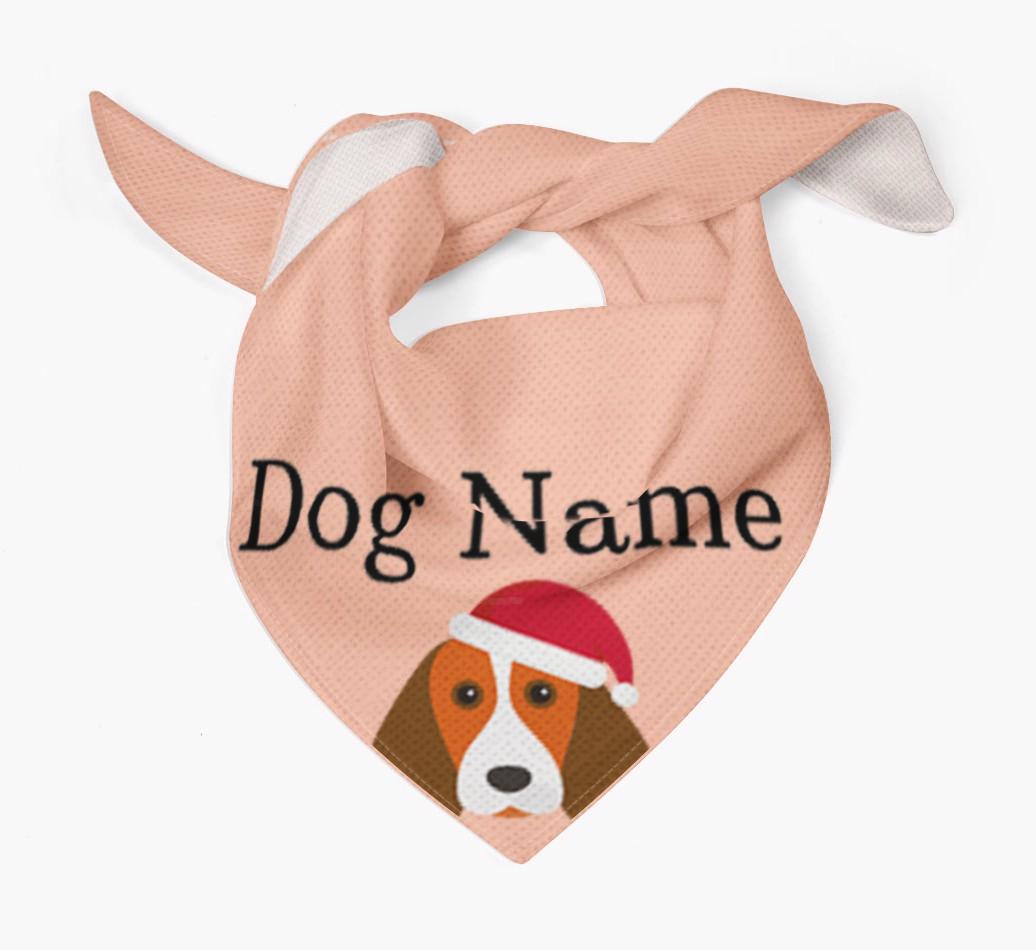 Peeking Christmas Icon: Personalized {breedFullName} Bandana