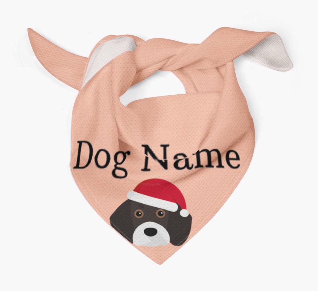 Peeking Christmas Icon: Personalized {breedFullName} Bandana
