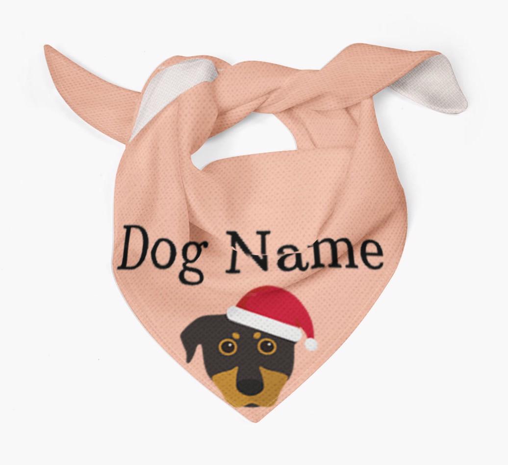 Peeking Christmas Icon: Personalized {breedFullName} Bandana