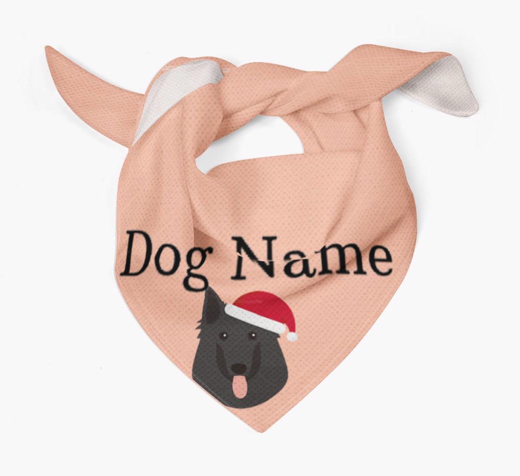 Peeking Christmas Icon: Personalized {breedFullName} Bandana