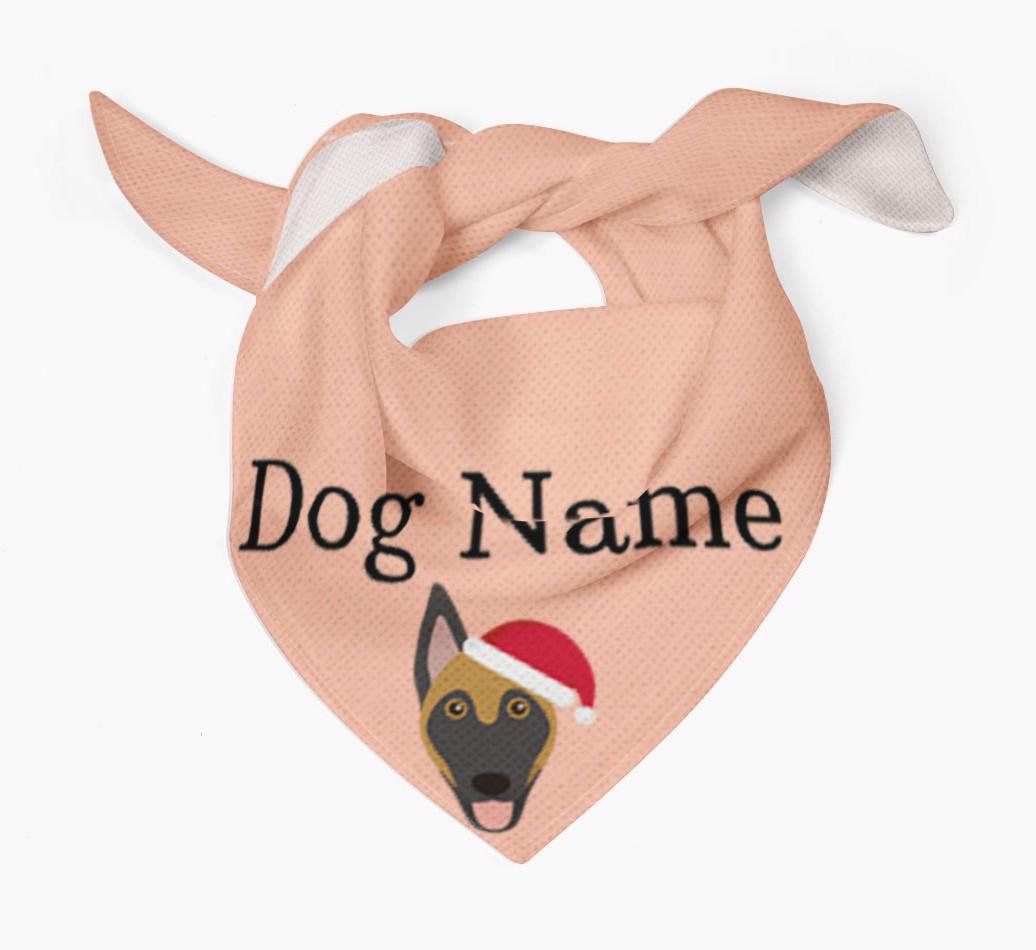 Peeking Christmas Icon: Personalized {breedFullName} Bandana