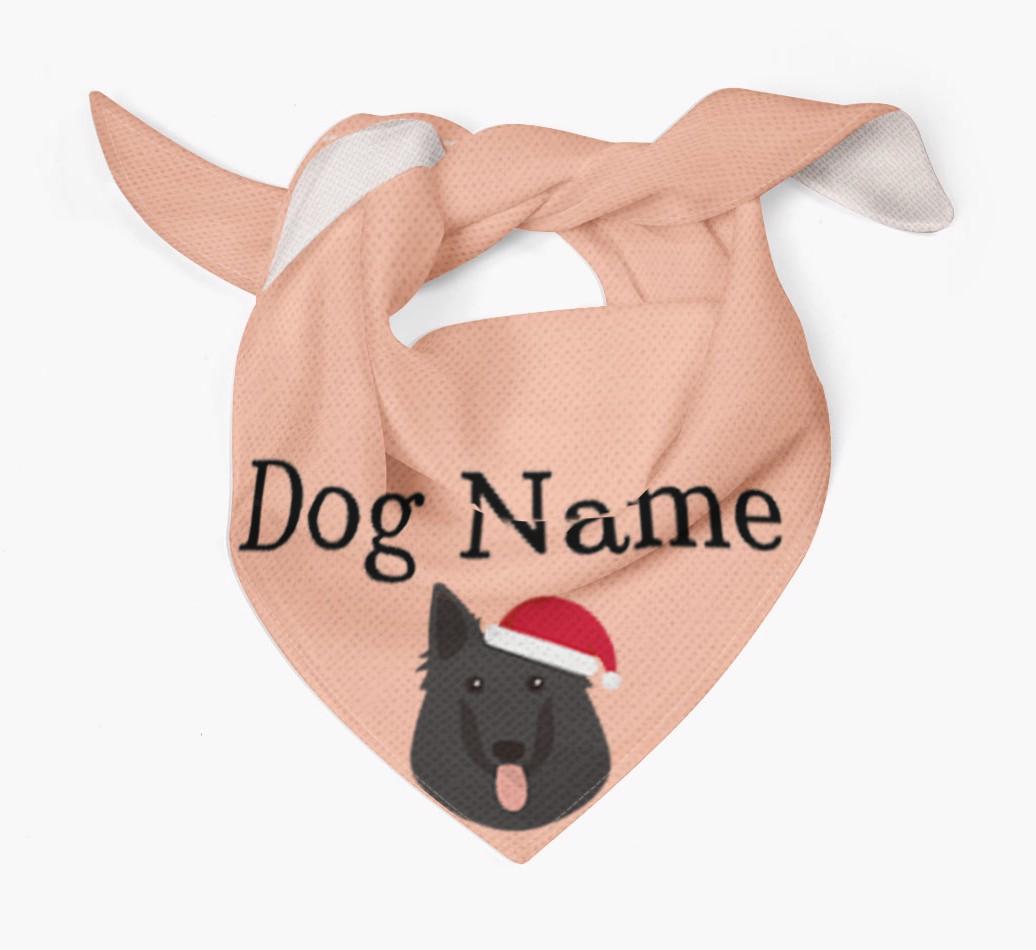 Peeking Christmas Icon: Personalized {breedFullName} Bandana