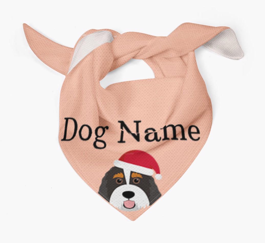 Peeking Christmas Icon: Personalized {breedFullName} Bandana
