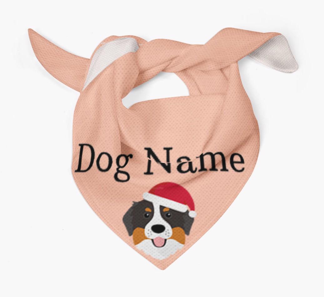 Peeking Christmas Icon: Personalized {breedFullName} Bandana