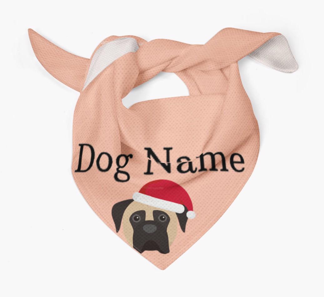 Peeking Christmas Icon: Personalized {breedFullName} Bandana