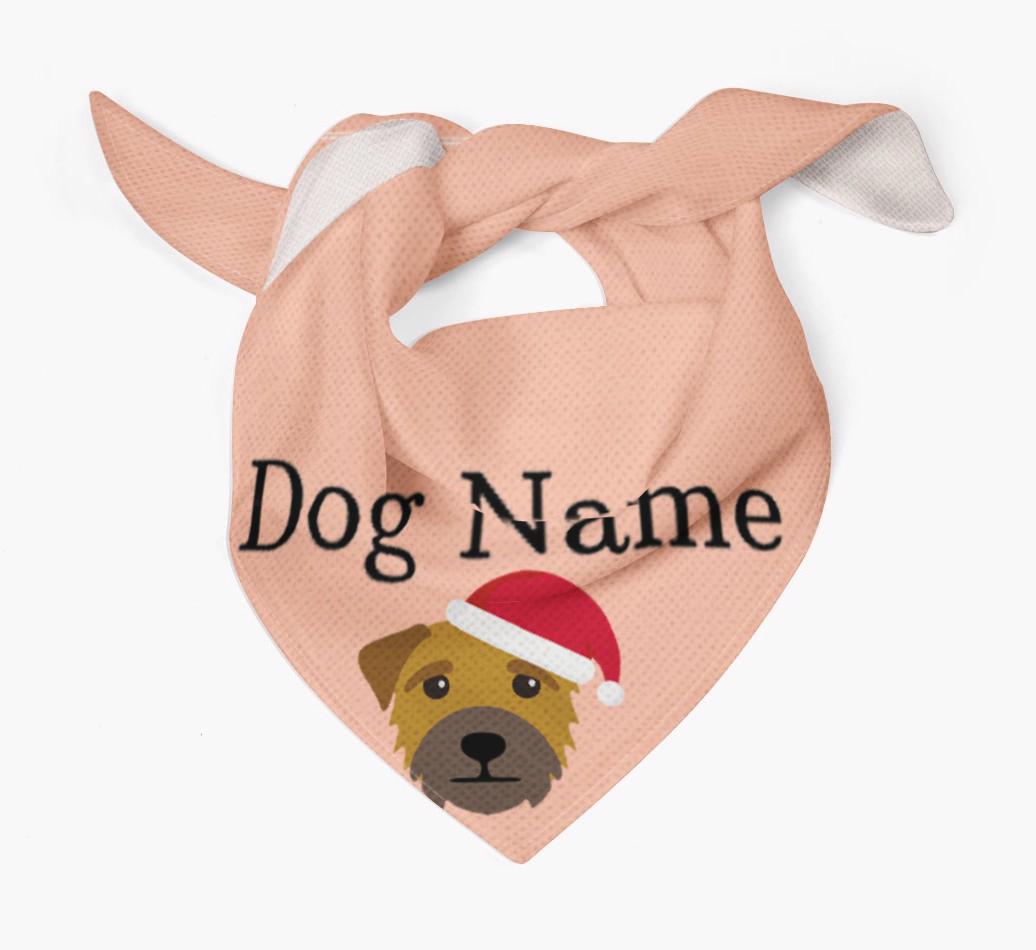 Peeking Christmas Icon: Personalized {breedFullName} Bandana