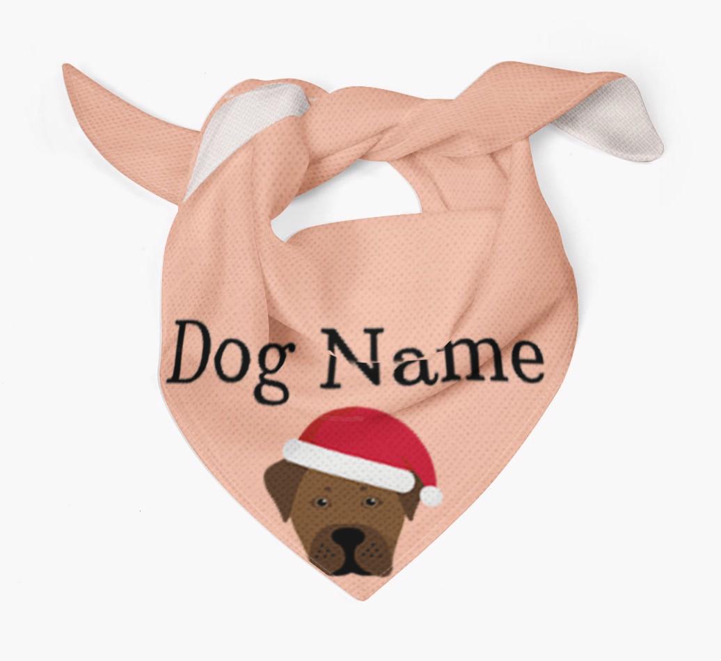 Peeking Christmas Icon: Personalized {breedFullName} Bandana