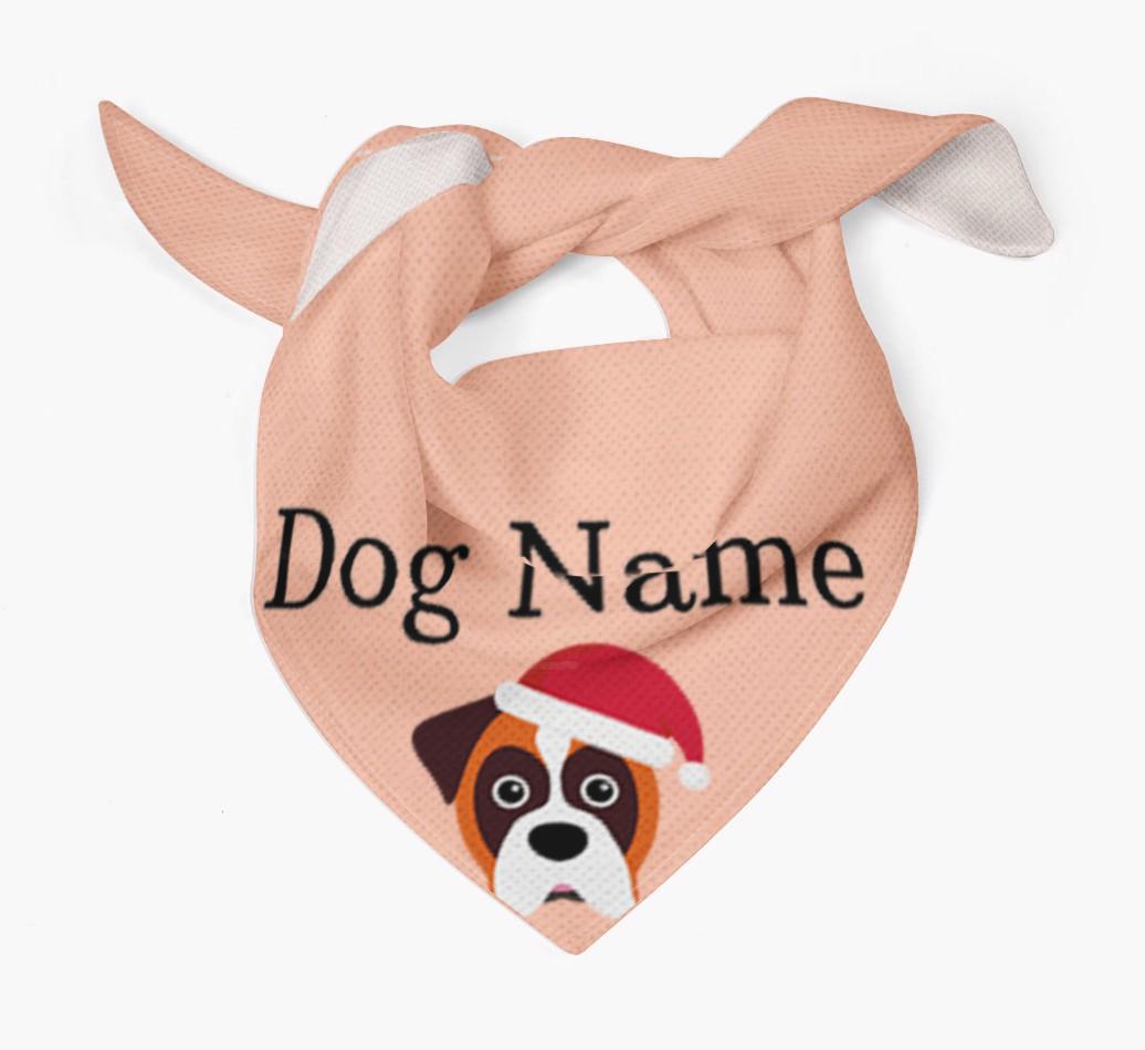 Peeking Christmas Icon: Personalized {breedFullName} Bandana