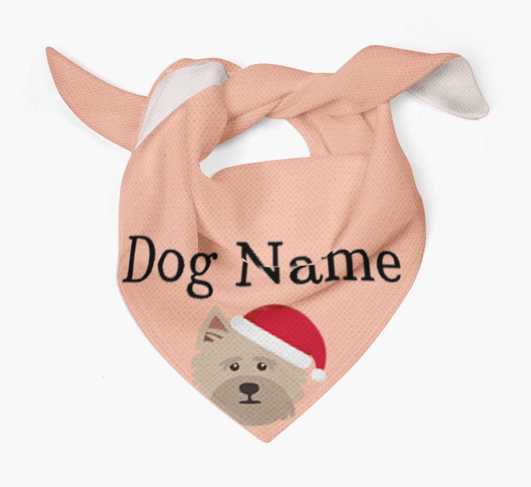 Peeking Christmas Icon: Personalized {breedFullName} Bandana