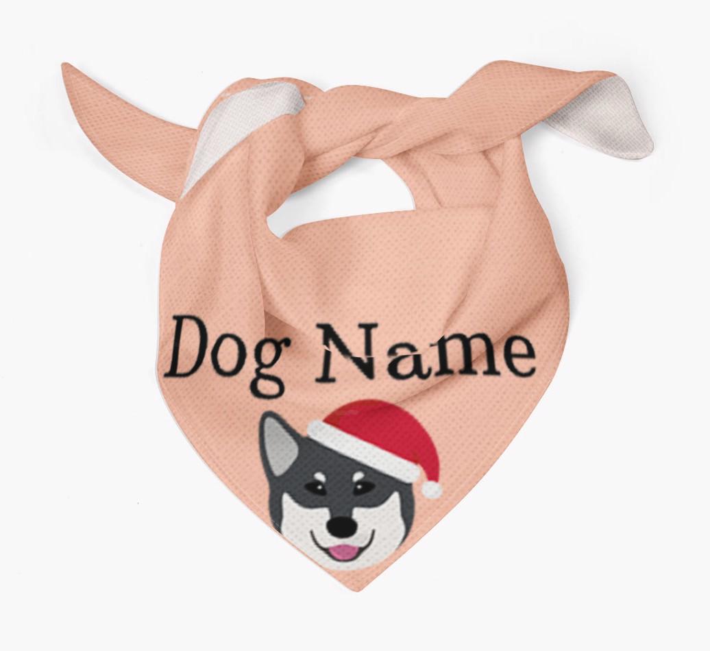 Peeking Christmas Icon: Personalized {breedFullName} Bandana