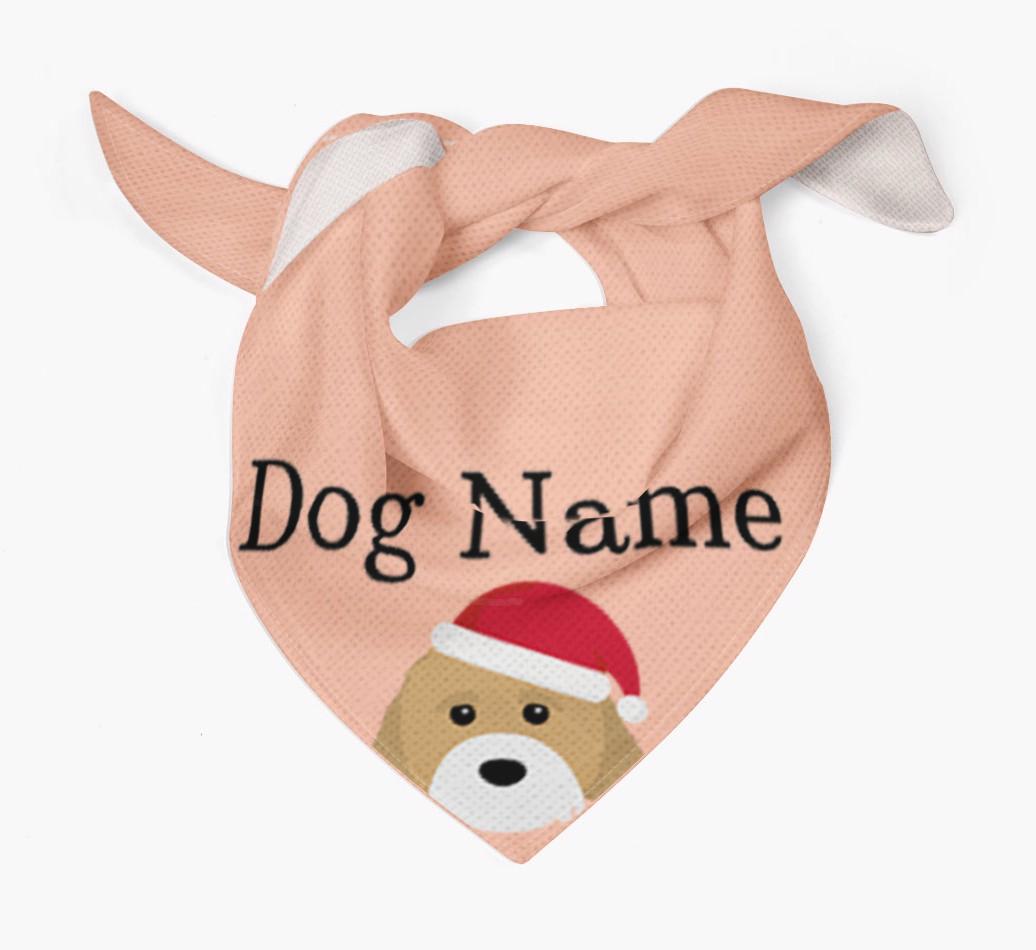Peeking Christmas Icon: Personalized {breedFullName} Bandana