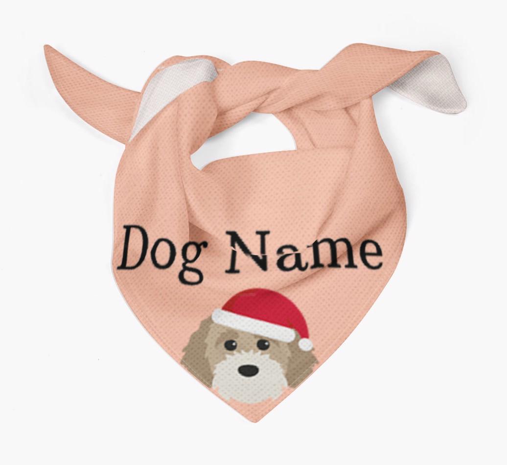 Peeking Christmas Icon: Personalized {breedFullName} Bandana