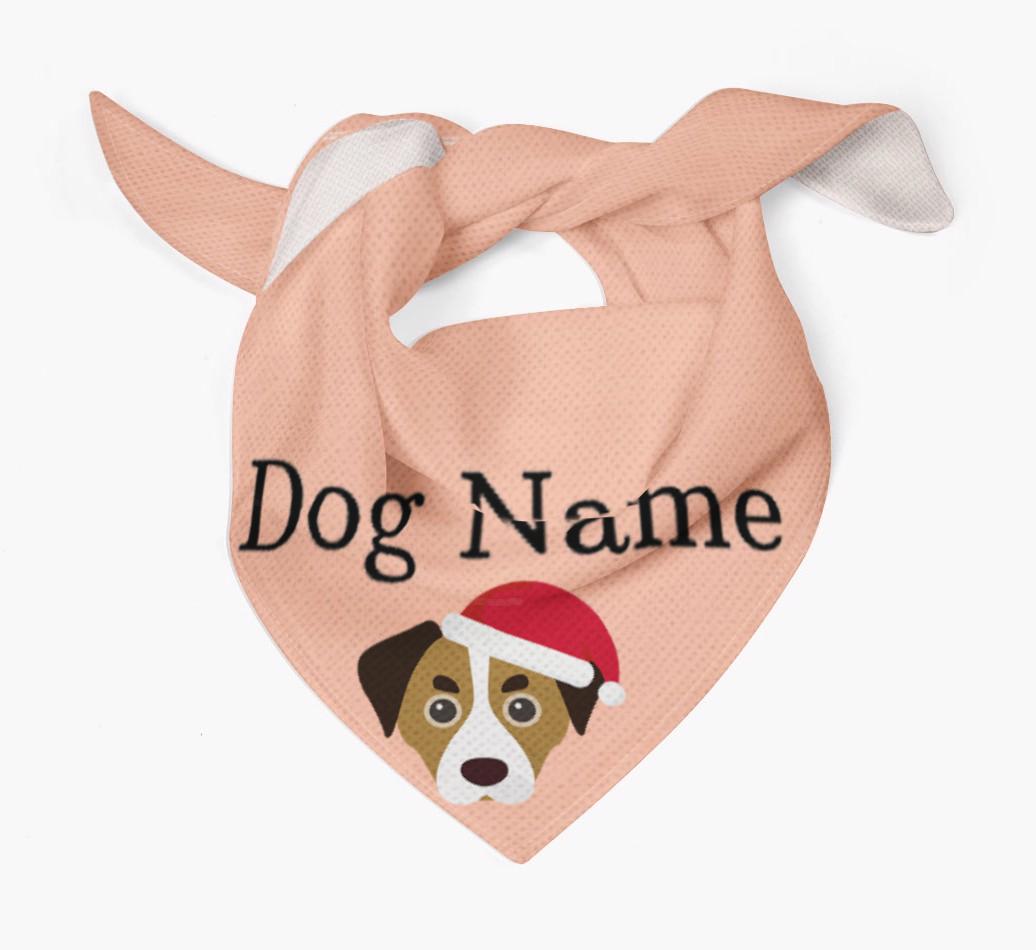 Peeking Christmas Icon: Personalized {breedFullName} Bandana