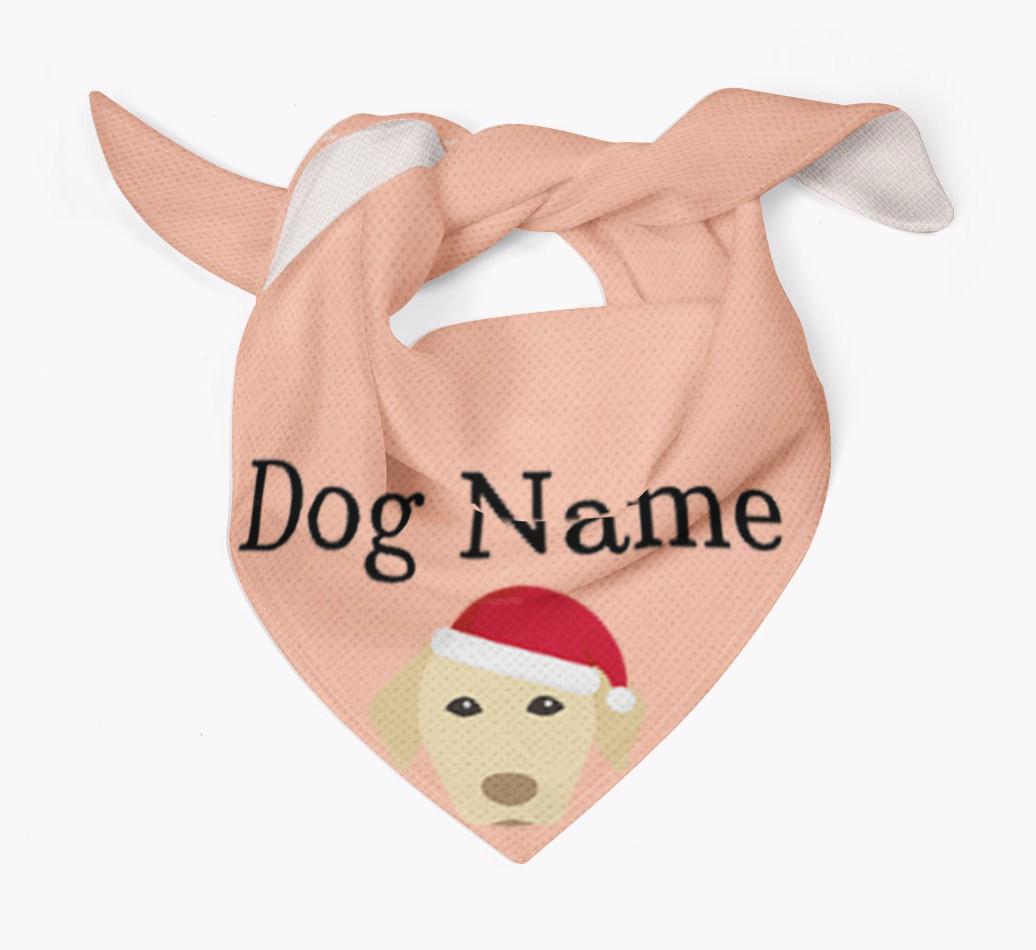 Peeking Christmas Icon: Personalized {breedFullName} Bandana