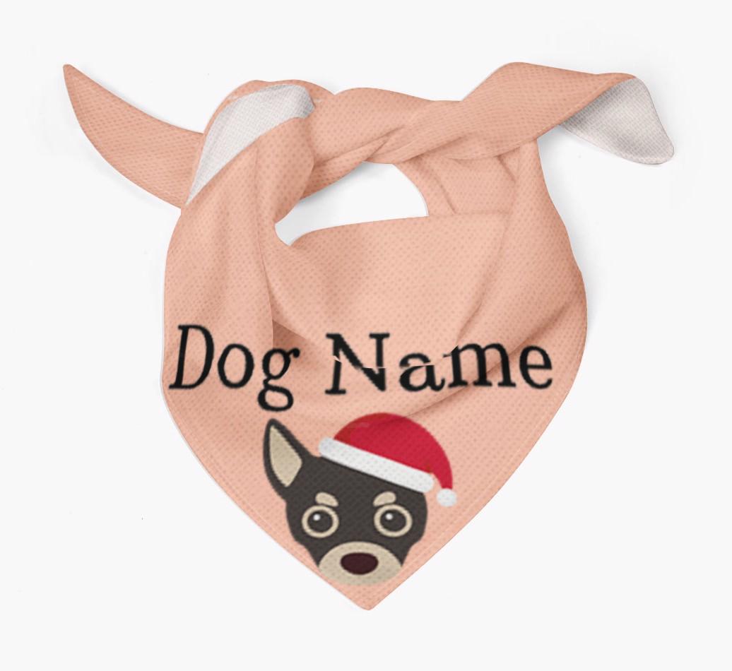 Peeking Christmas Icon: Personalized {breedFullName} Bandana