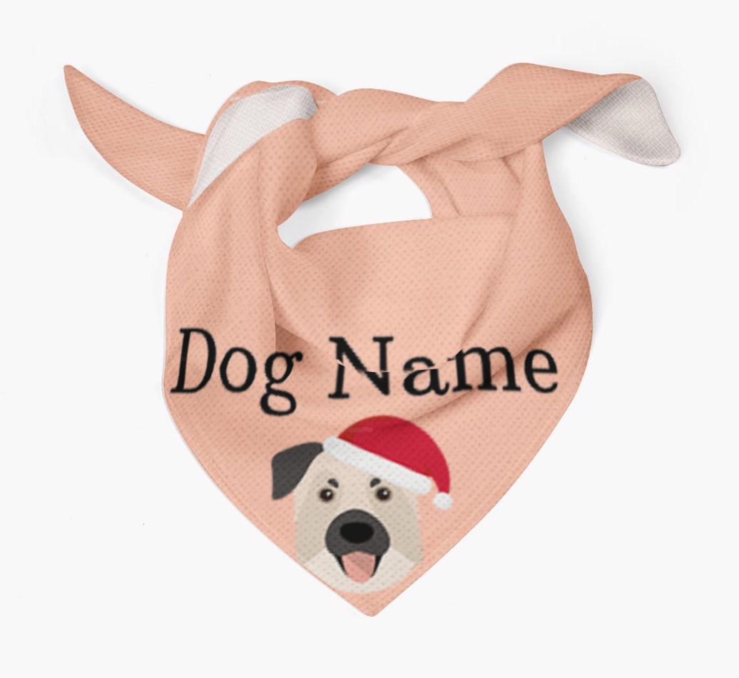 Peeking Christmas Icon: Personalized {breedFullName} Bandana