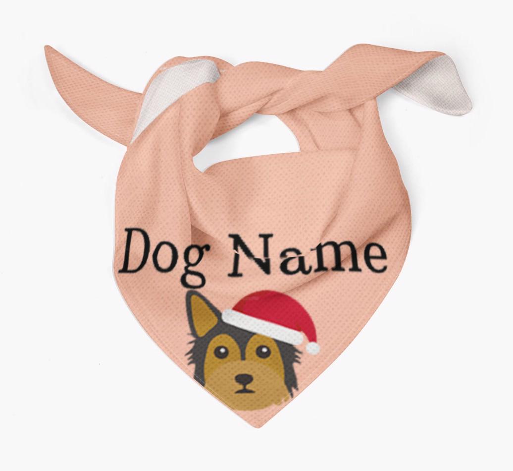 Peeking Christmas Icon: Personalized {breedFullName} Bandana