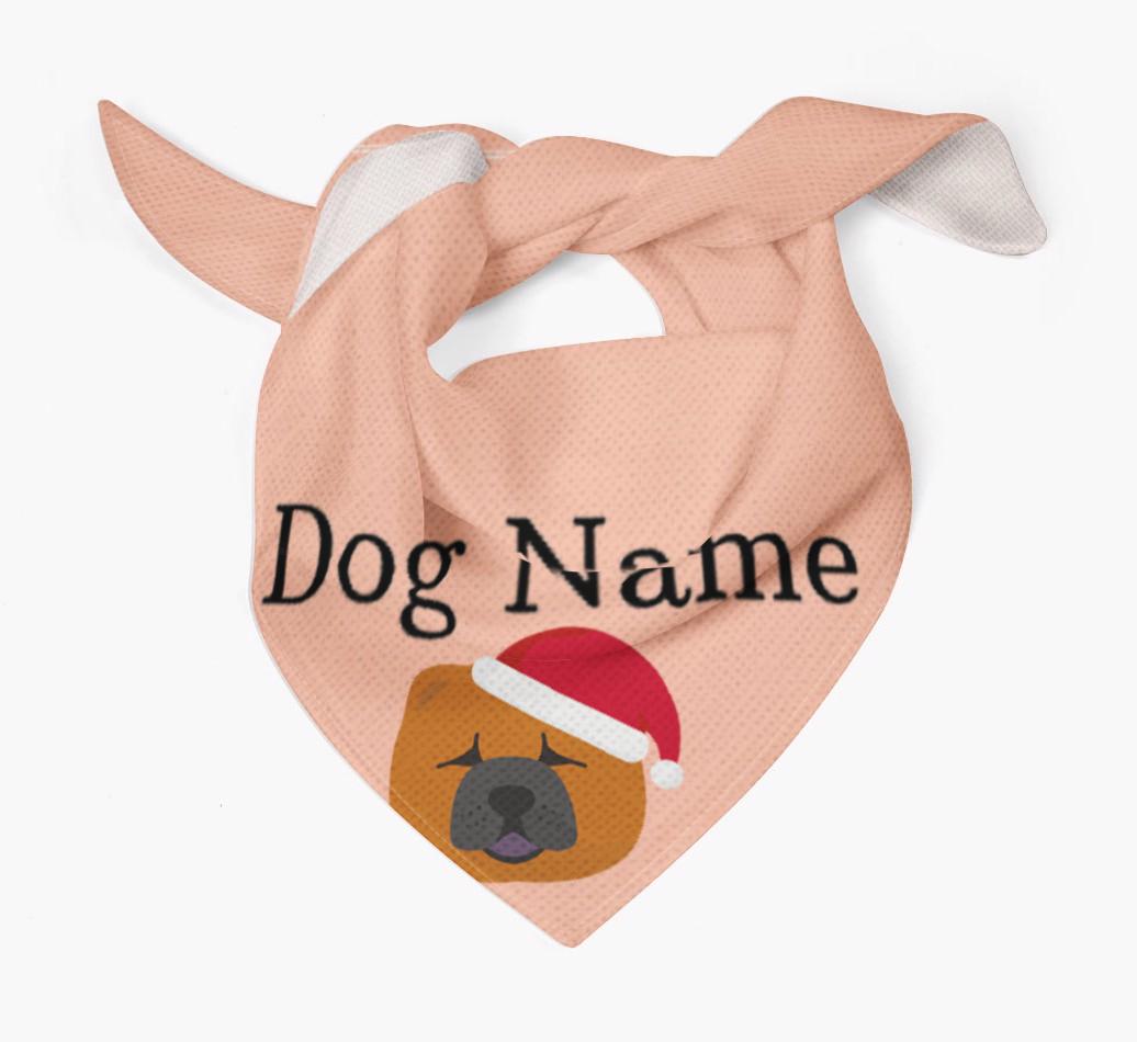 Peeking Christmas Icon: Personalized {breedFullName} Bandana