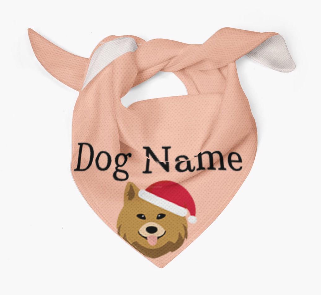 Peeking Christmas Icon: Personalized {breedFullName} Bandana