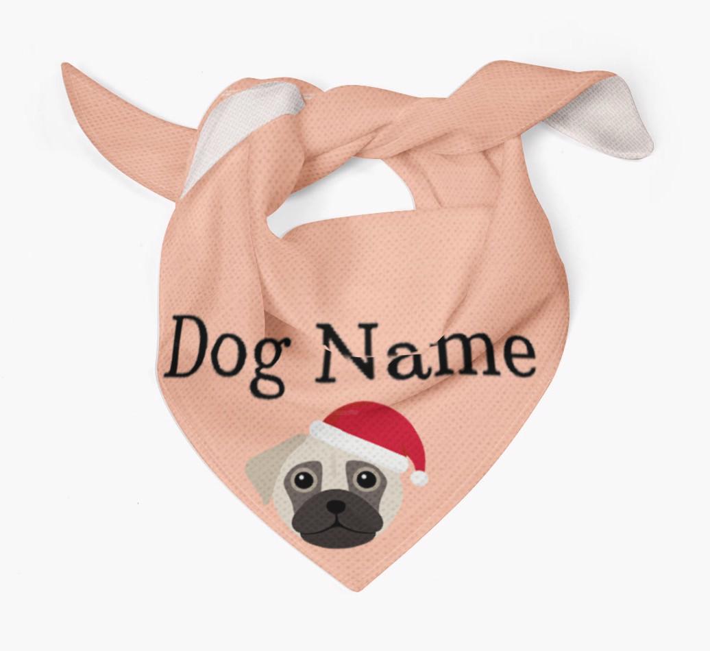 Peeking Christmas Icon: Personalized {breedFullName} Bandana